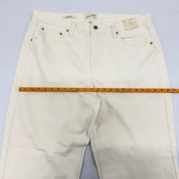 Universal Thread 90s Baggy Mid Rise Relaxed Jeans Cream Off White Size 16 Reg - Image 4