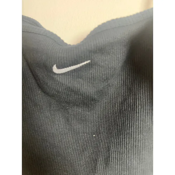 Nike Sportswear Essentials Women Black Ribbed Cami Crop Top‎ DQ5922-010 Medium - Image 3