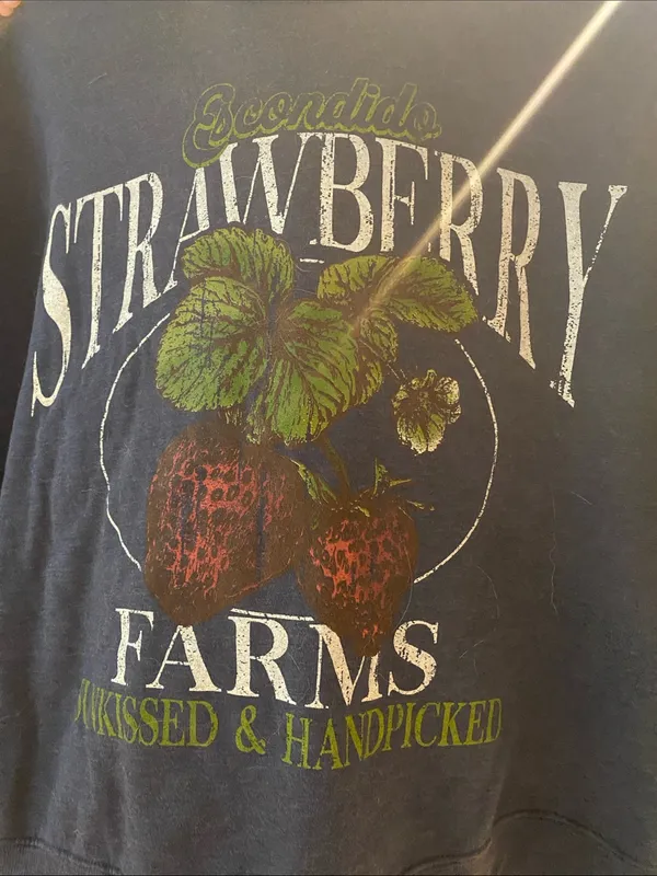 Arula Strawberry Farms Navy Crewneck Sweatshirt NWT 2X - Image 2