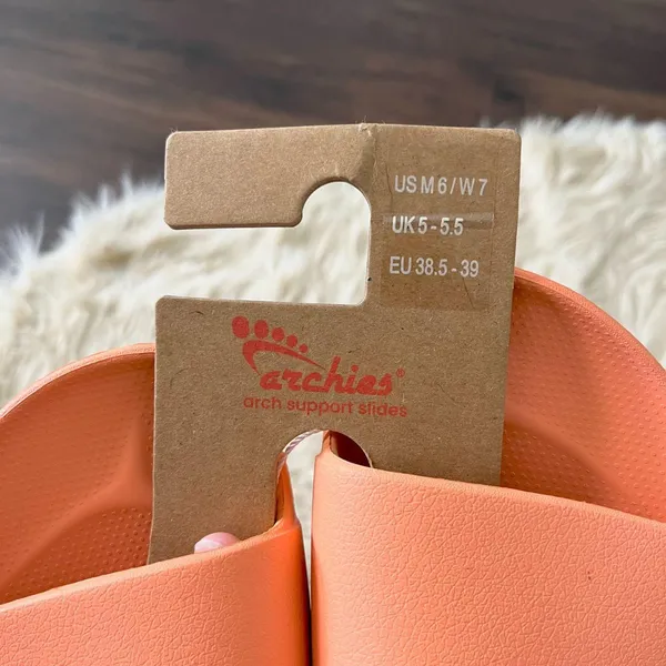 NEW NWT Archies Peach Arch Support Slides / Sandals Size US Mens 6 / Womens 7 - Image 3