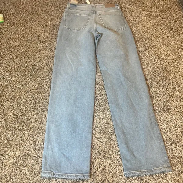 Madewell‎ The Perfect Vintage Straight Jean Light Wash Distressed Denim Size 25 - Image 9
