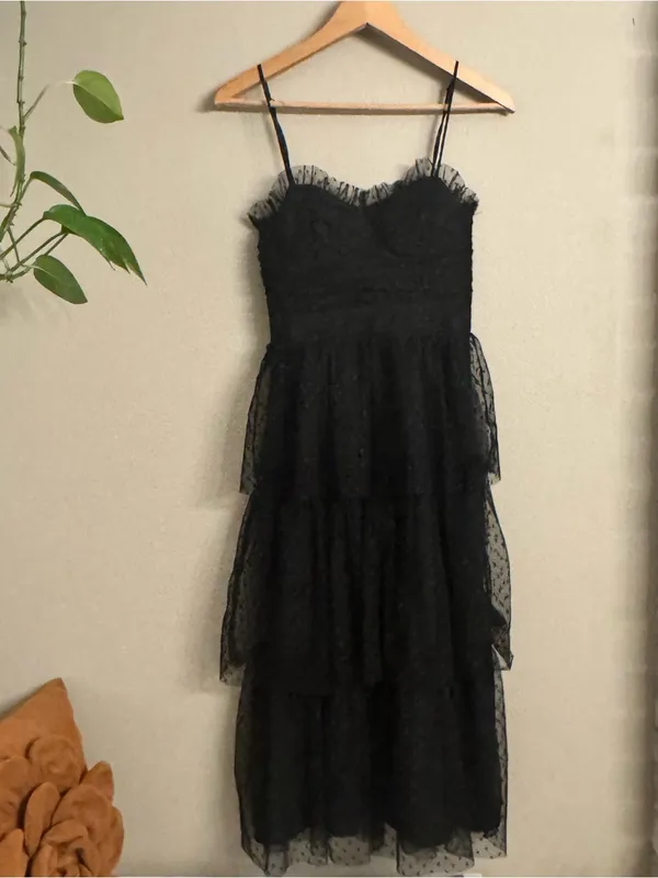 LULUS Tiered Lace‎ Midi Dress - Image 2