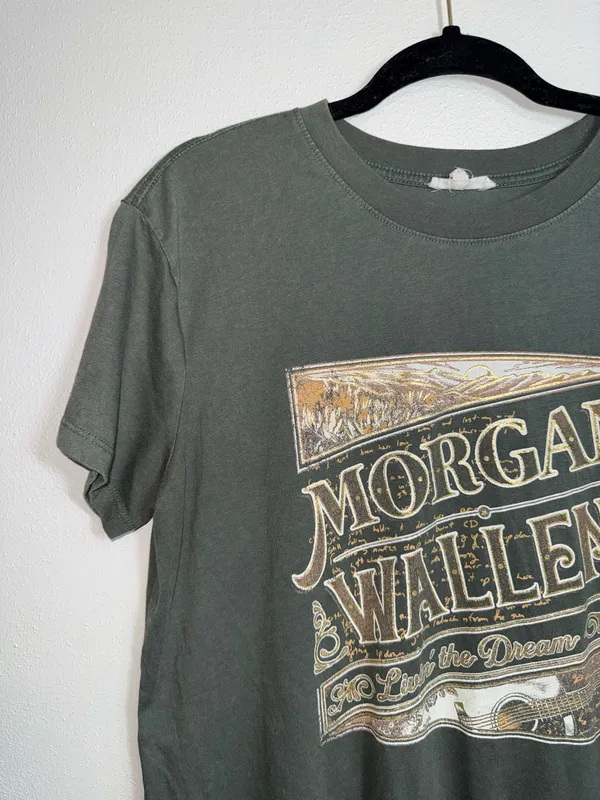 Maurices Morgan Wallen Relaxed Fit Graphic Tee Olive Green Short Sleeve - Image 4