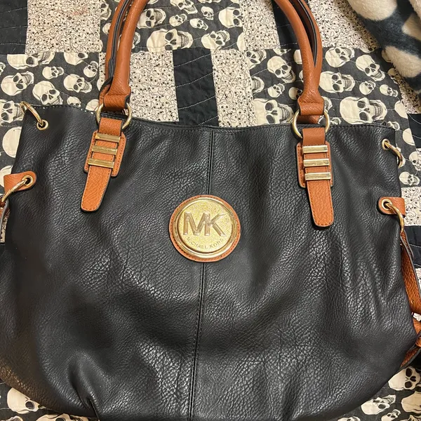 Michael Kors Black and Brown Shoulder Bag - Image 2
