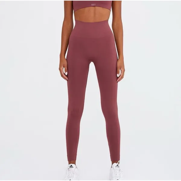 Set Active Sculptflex‎ Seamless Leggings Ribbed in Canyon Mauve Size Small - Image 5