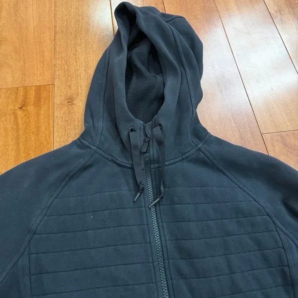 lululemon Fleece Be True Moto‎ Full Zip Heavyweight Cotton Fleece Hooded size 10 - Image 3