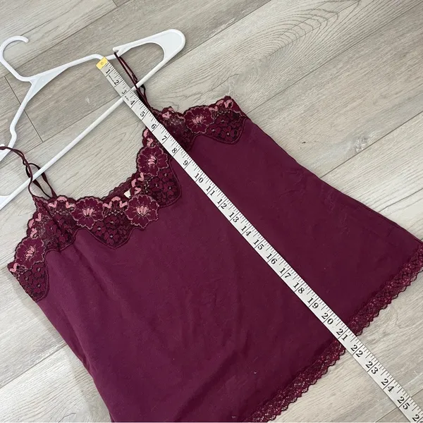 Banana Republic Tank Top modal cotton lace womens Purple (xlarge) y2k vintage - Image 6