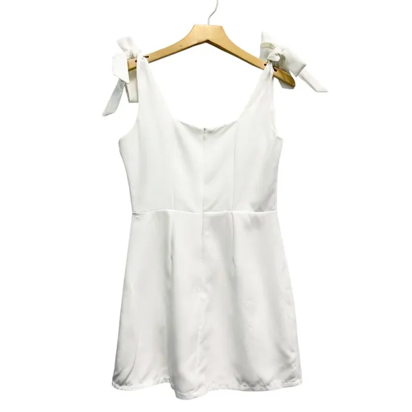 Lulus Your Sweetie Square Neck White Tie-Strap Mini Dress size M NWT - Image 3