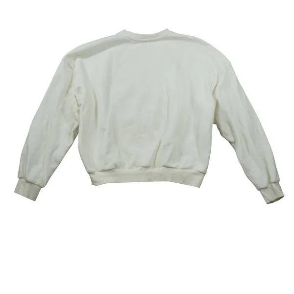 Garage Crewneck Country Club Embossed Tennis‎ Sweatshirt Cream S/M Pockets - Image 7