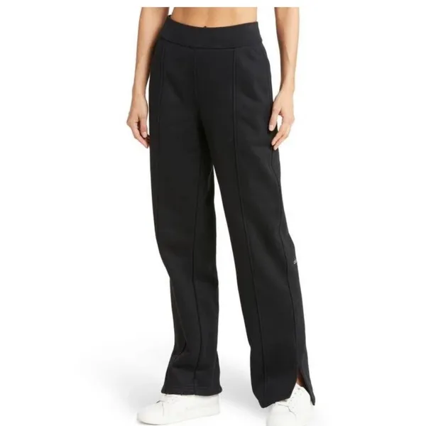 Alo Yoga High-Waist Free Time Straight Leg Sweatpants Wide Leg Women XS Heavy - Image 4