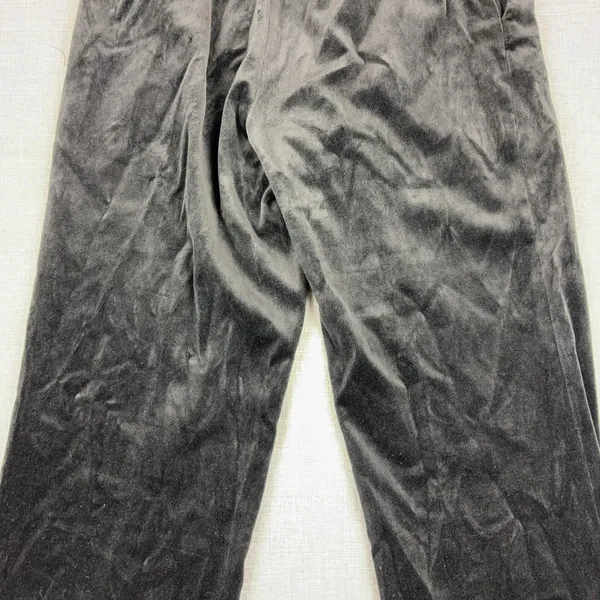 J McLaughlin Pants Womens 10 Black Velvet Dress Straight Leg Pockets Made USA - Image 11