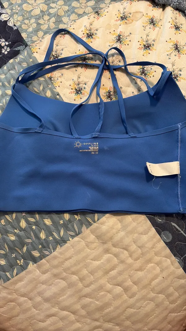Bright blue sports bra aerie - Image 2