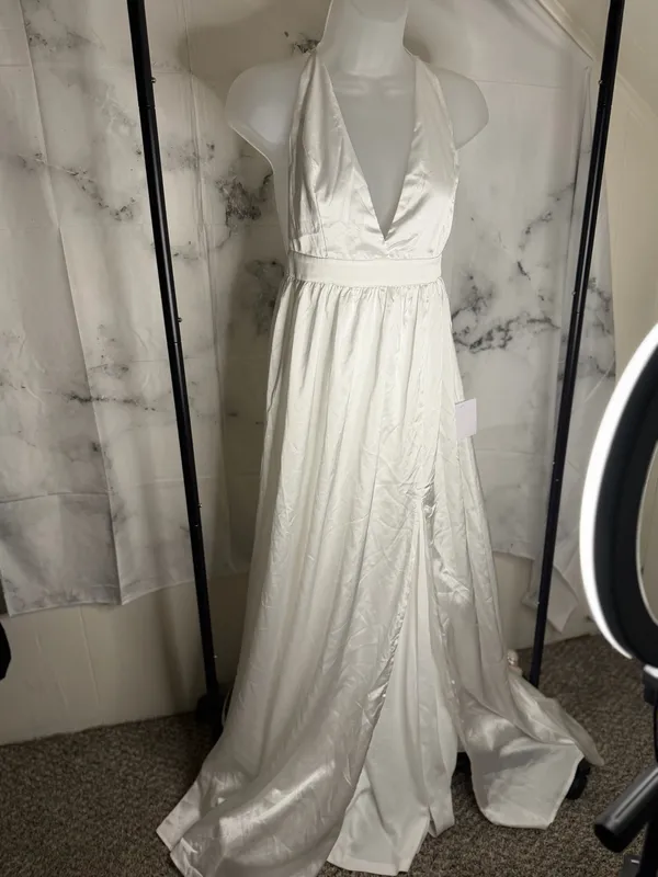 Lulus Dress White Satin - Image 2