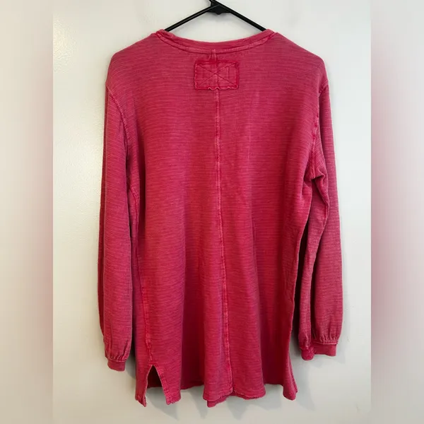 We the Free People Soul Sing Oversized Pink Long Sleeve Tee/Top Size XS - Image 9