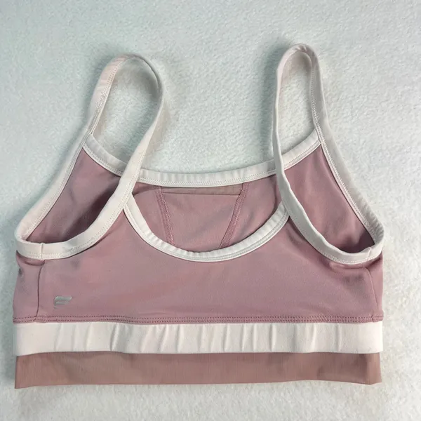 Fabletics Mauve Colorblock‎ Crossover Mesh Sports Bra Womens Small Yoga Running - Image 3