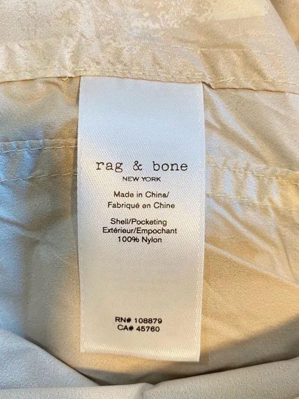 Rag & Bone Beige Camo Hooded Utility Windbreaker Jacket - Image 9