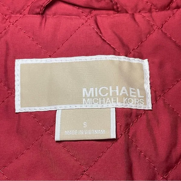 Michael Kors Jacket‎ Women's Small Lightweight Quilted Terracotta Snap Close - Image 6