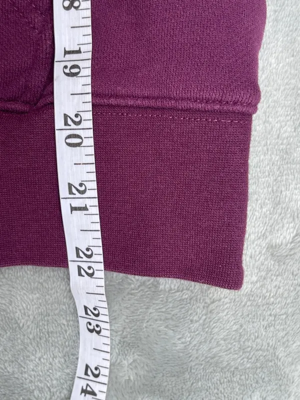 Quince Plum Heavyweight Hoodie Sweatshirt loungewear Fleece organic cotton M - Image 5