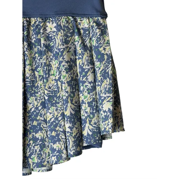 Aerie Offline Real‎ Me Pleated Tennis Skort Women Medium Blue Floral Golf - Image 5