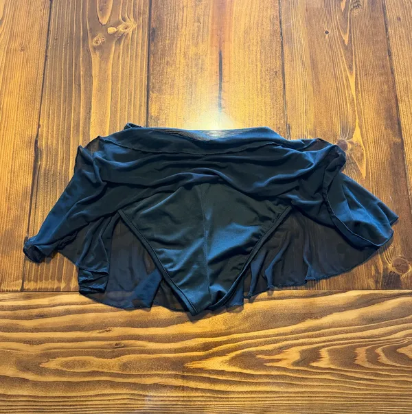 Sheer Mesh Black Skort - Image 3