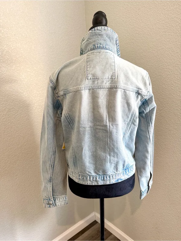 Michael Kors Light Wash Denim Jean Jacket - Image 6