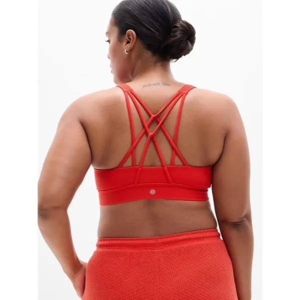 New Athleta L Perfect Form Bra Cardinal Red Large Cup D-DD - Image 4