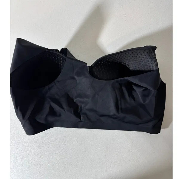 Black Bra Women's Size 2XL Front-Closure Padded Wide-Straps Wirefree - Image 2