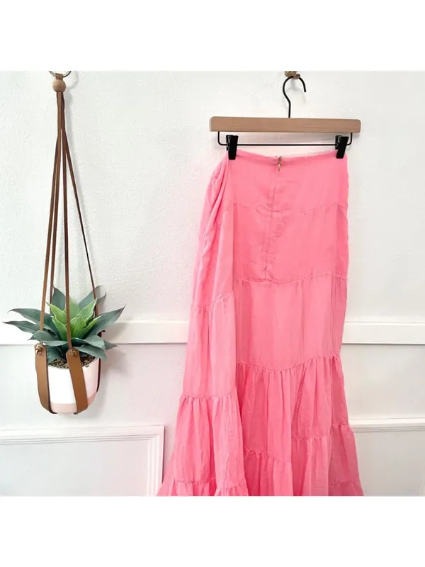 Liliana Meza Mae Skirt Maxi Size M Hot Pink - Image 4