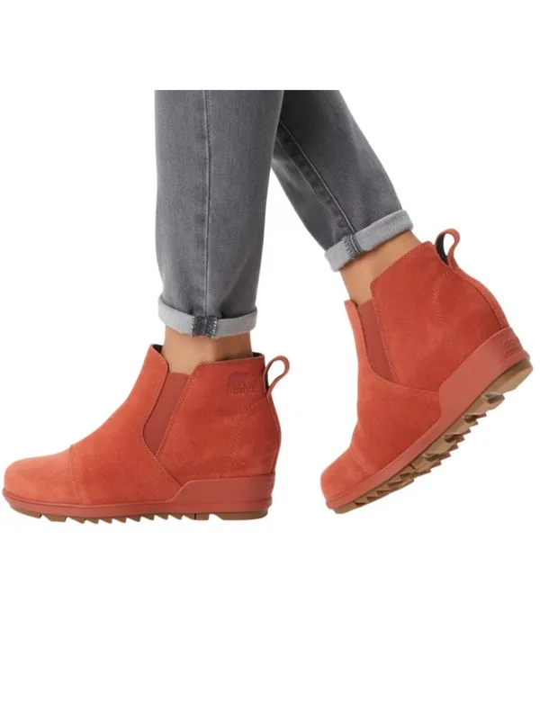 SOREL evie pull on suede bootie orange Waterproof size 5.5 - Image 3