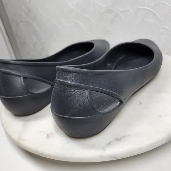 Crocs Laura Ballerina Ballet Flats Womens 10 Black Slip On Comfort Lightweight - Image 9