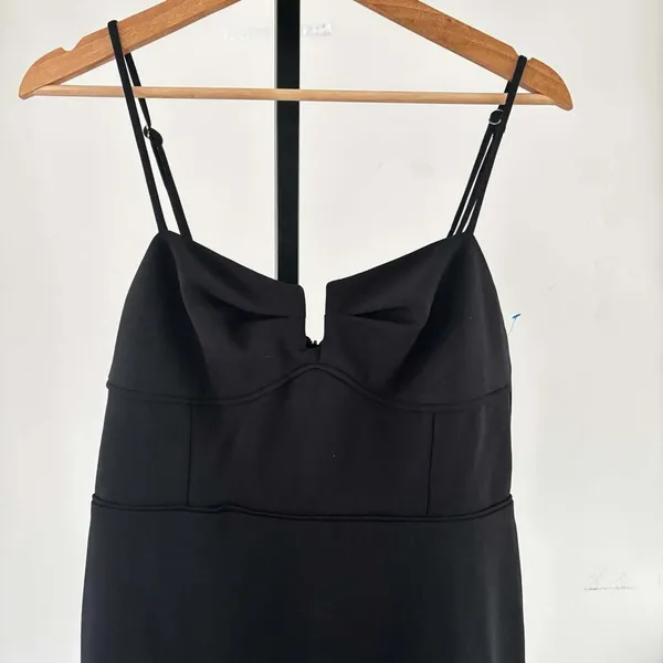 Lulus Romantic Existence Black Column Maxi Dress Size L - Image 6