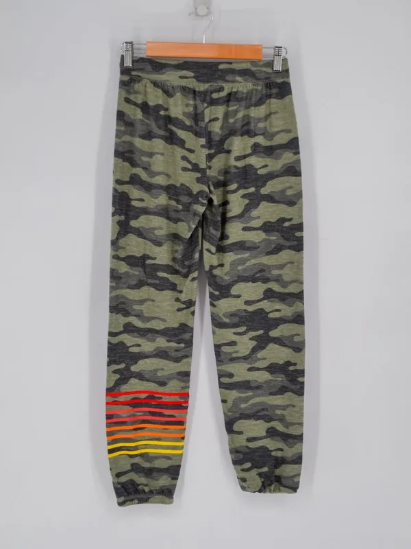 PJ Salvage Camo Rainbow Stripe Lounge Set Sweatshirt & Joggers XS - Image 7