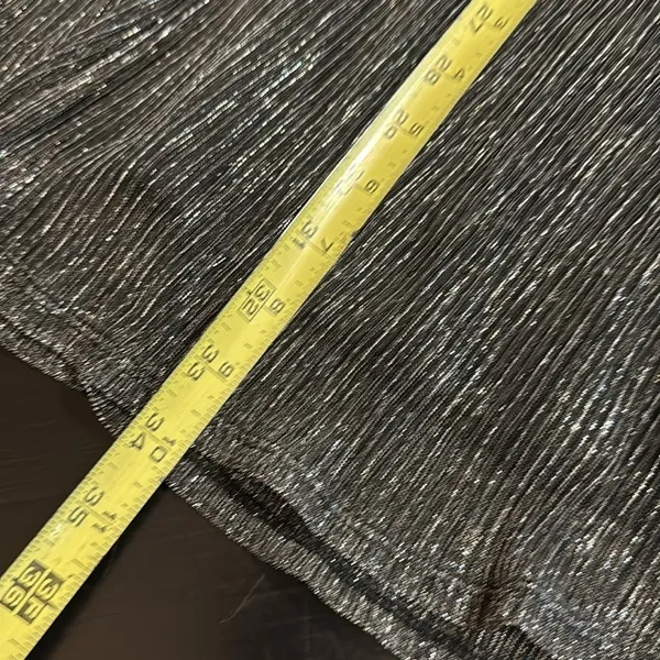 Nine West Mock Neck Swing Mini Dress Mineral Black‎ Silver Lurex XS WW23Y053RS1 - Image 4