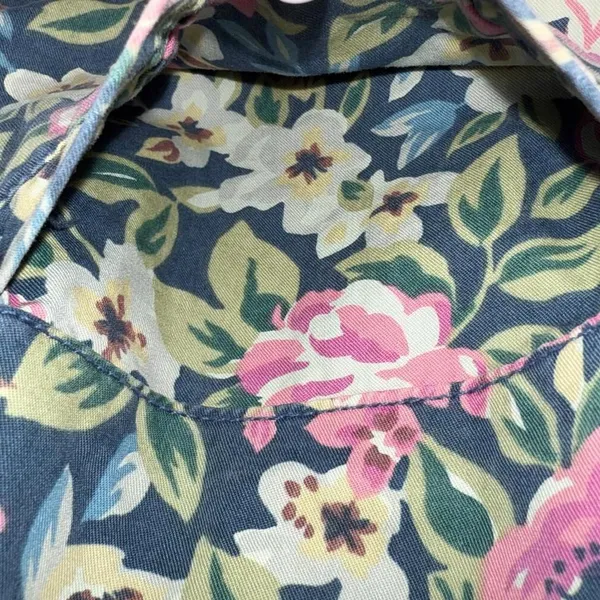 Vintage Banana Republic Safari & Travel Floral Cotton Denim Printed Jean‎ Vest M - Image 13
