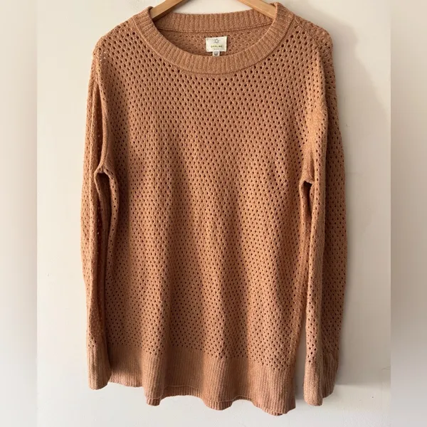 Aerie Offline Brown Open Knit Sweater‎ - Image 2