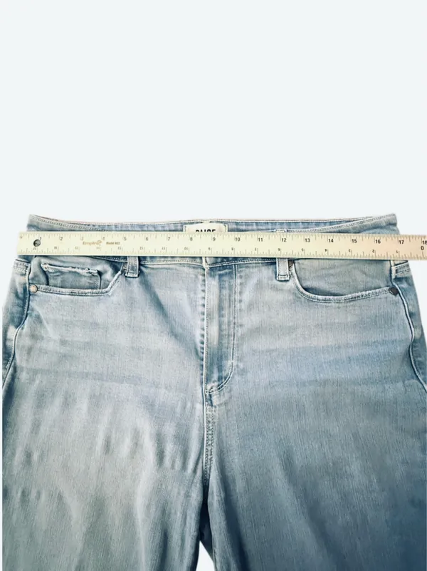 PAIGE Hoxton Slim Crop Jeans Women’s Sz 32 Light Wash High Rise Straight Ankle - Image 8