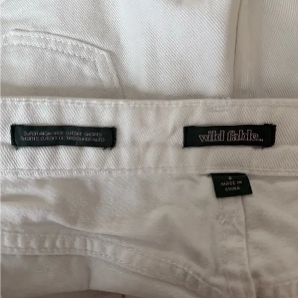 White Wild Fable Denim Cutoffs - Image 3