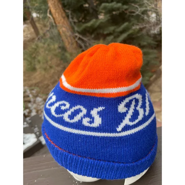 Nike Denver Broncos Blue Orange Acrylic Beanie Hat One Size - Image 2