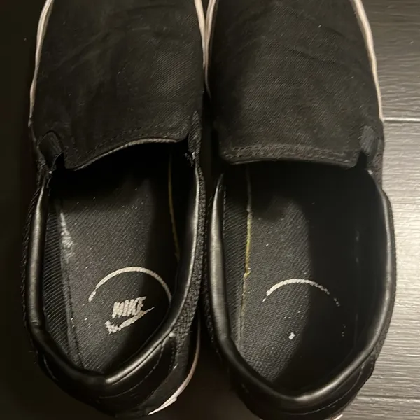 Nike‎ Womens Court Royale AC Canvas Slip On Shoes Black White 11 - Image 8