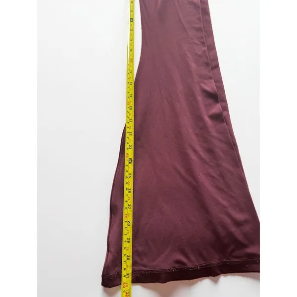 Aerie Offline Real Me Crossover High‎ Waisted Flare Leggings Burgundy XS - Image 3