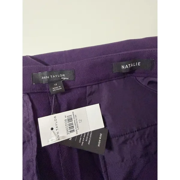 Ann‎ Taylor Natalie Pant Size 12 Aubergine Career Wear Office Business Casual - Image 4