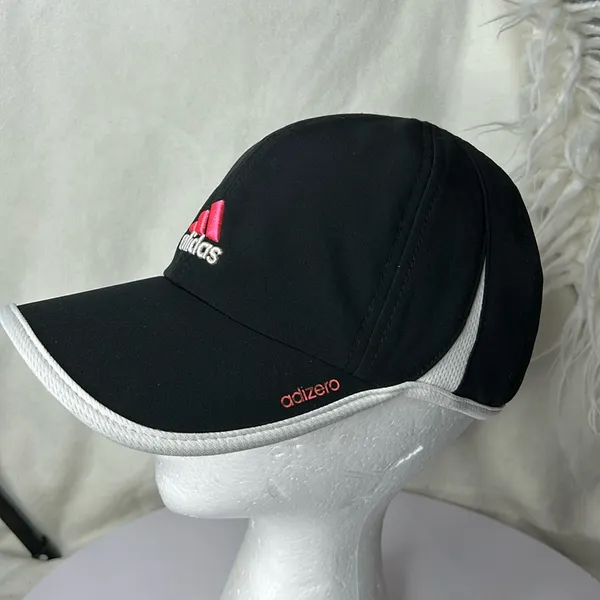 Adidas Adizero Womens Black Pink Strapback Hat Cap Running Tennis Wicking OZ. - Image 2