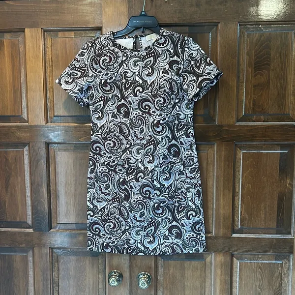 Michael‎ Kors Paisley Print Dress Women’s Size XS Short Sleeve A-Line Poly Crepe - Image 5