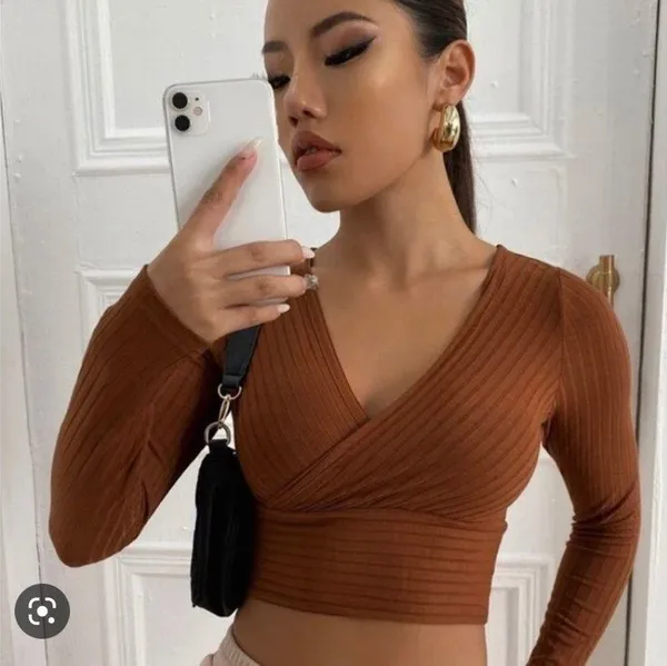 Brown Crop Top - Image 3