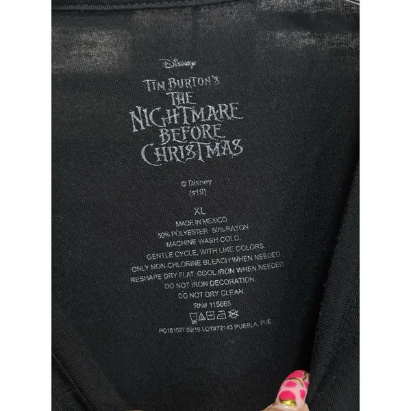 Disney Nightmare Before Christmas‎ Graphic Logo Tshirt Short Sleeve Size XL - Image 2