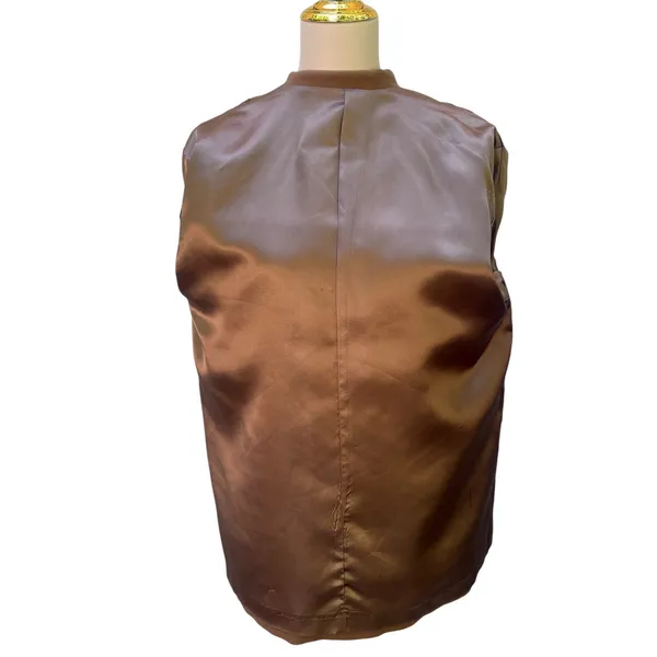 VTG Samuel Martin Pure Wool Coat 4 Tan Double Breasted Shawl Collar Flag Line‎ - Image 7