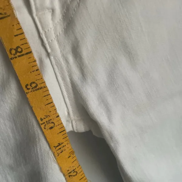 J.Crew High Rise White Straight Leg Jeans size 27 Tall Minimalist Summer‎ - Image 5