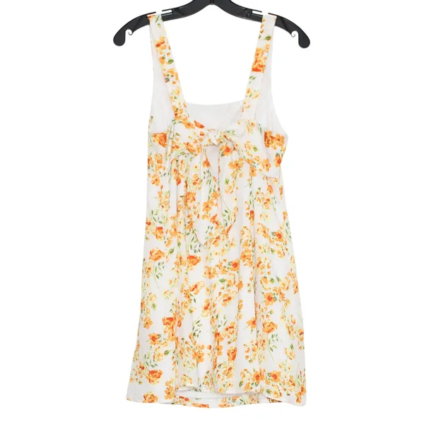 Lulus Dress Floral Cottage Y2K Fairy Summer 90s Retro Sundress Tie Back Medium - Image 5