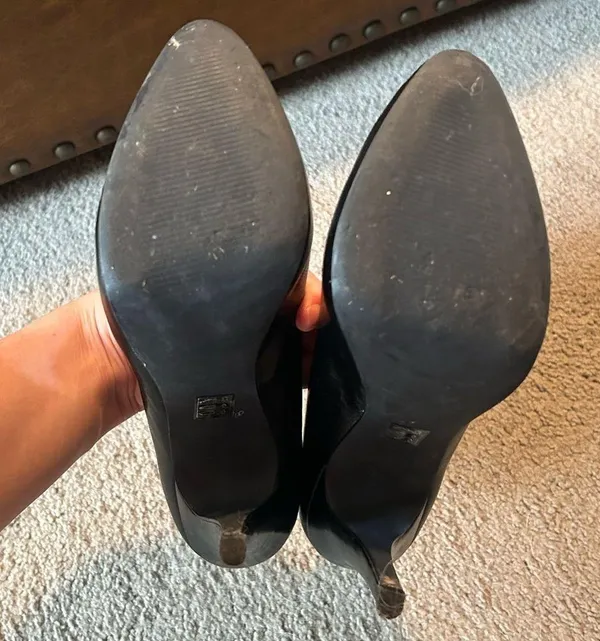 Michael Shannon Black Leather Pumps size 8 - Image 6