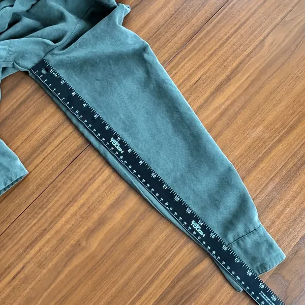 00s Sonoma Green Faux Suede Button Front Shirt Jacket Western Top Summer Medium - Image 6